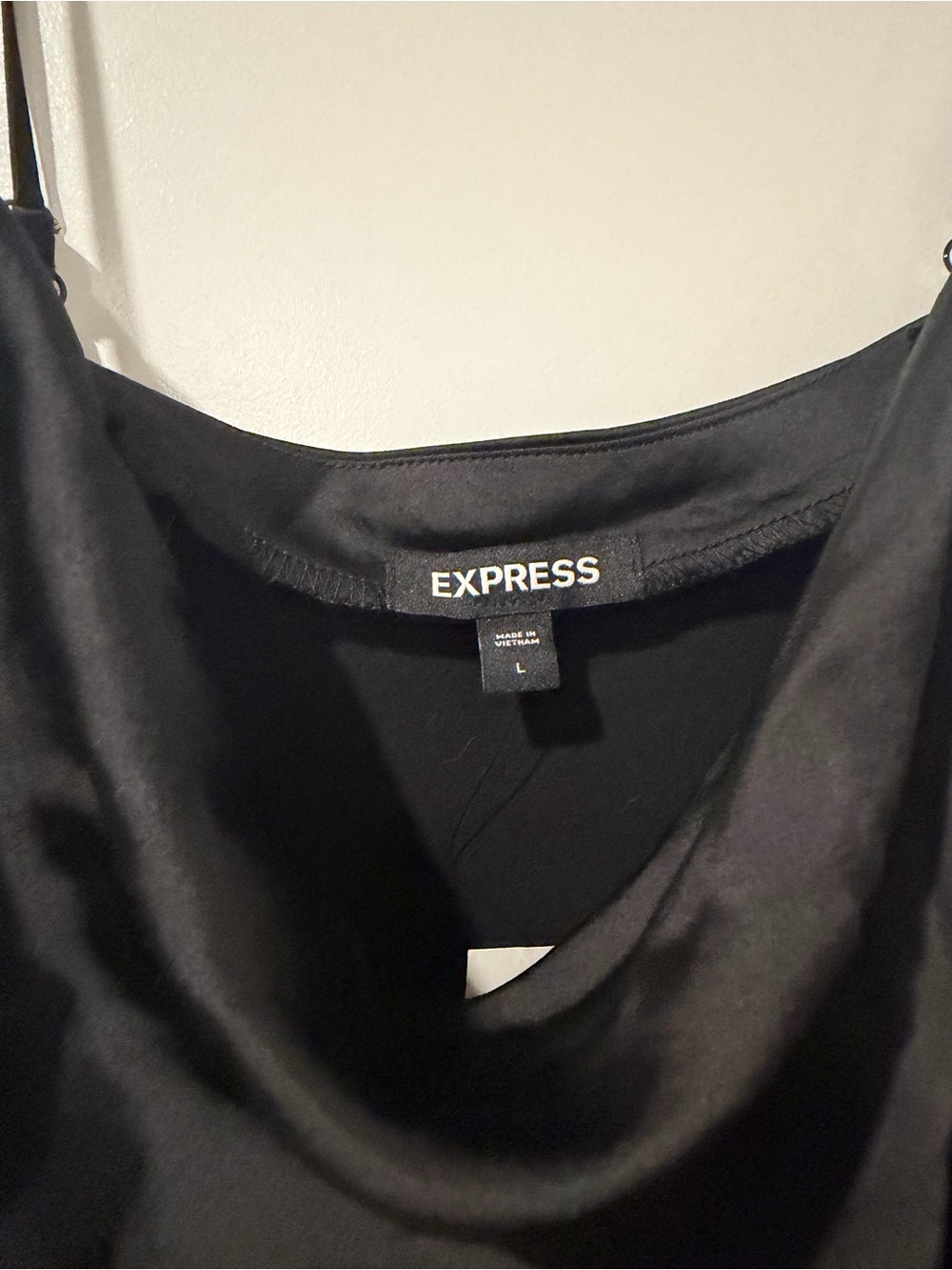 Express Black Satin Slip Mini Dress - Picture 2 of 3
